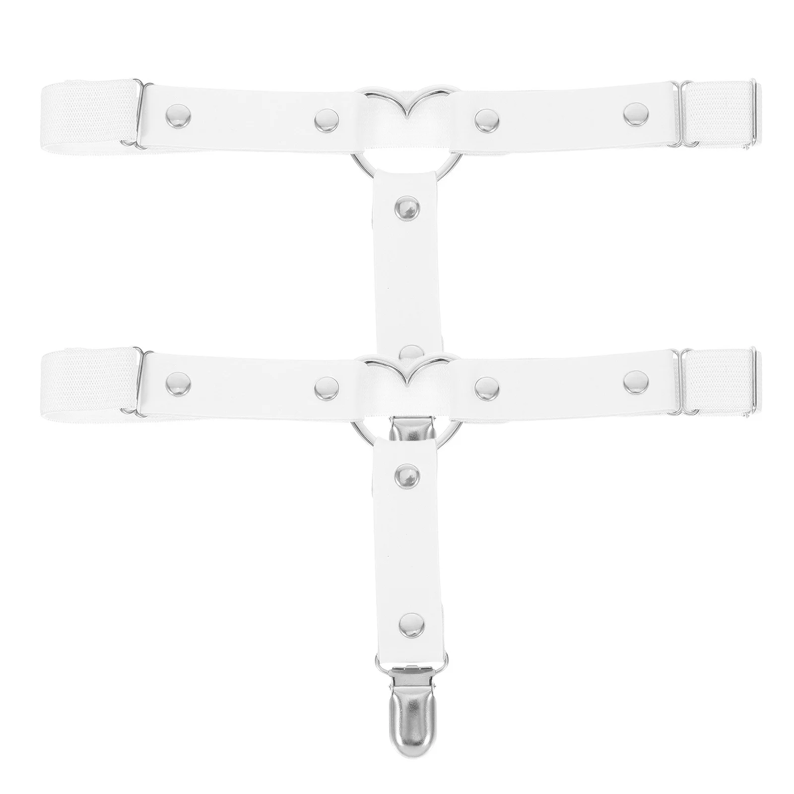 

2pcs Red Alloy Adjustable Punk For Cosplay Bind Body Display Leg Binding Leg Ring Pants