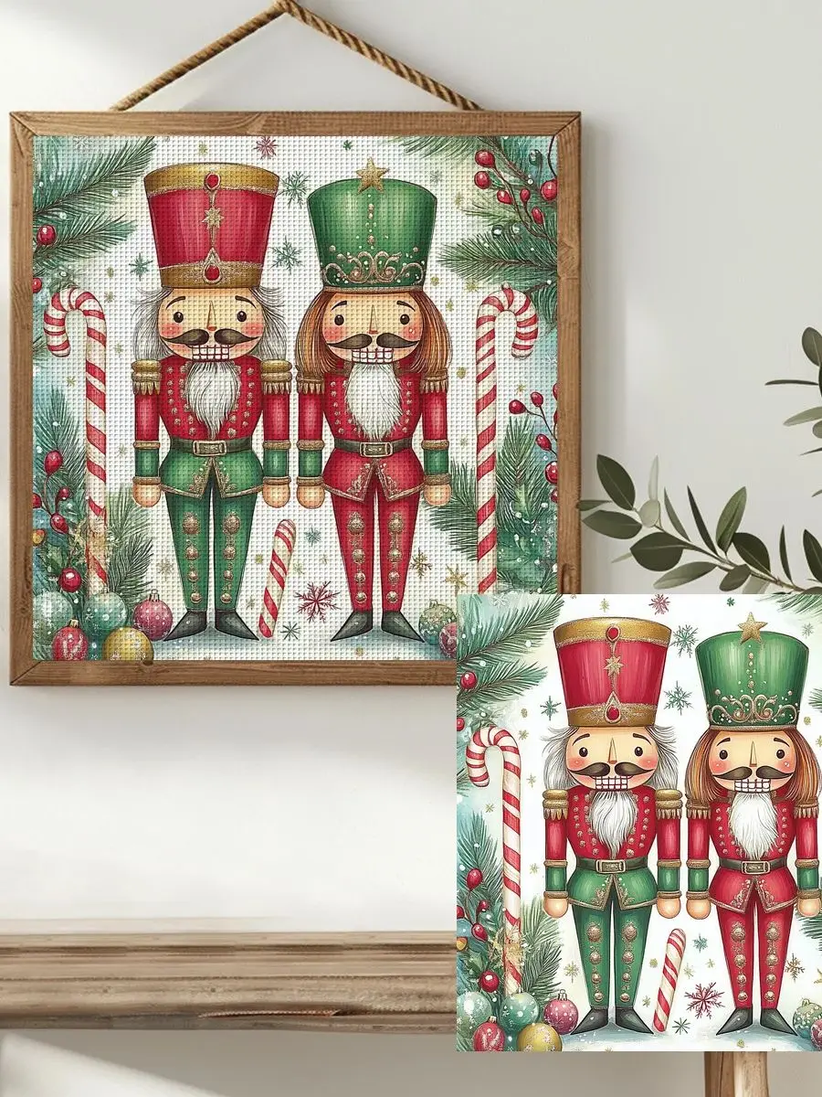 1 Stück 40x40 cm/15,74 Zoll Blumenmuster Kreuzstich-Set DIY-Kit 11CT/14CT DIY-Stickset Kreuzstich-Set Joy Sunday – Detail 1