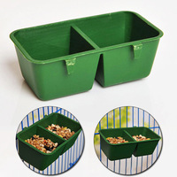 2 In1 Bird Food Water Bowl Parrot Dual Feeding Cup Plastic Pigeons Cage Water Food Feeder Bird Parrot Pet Aviary Water Box Bowl