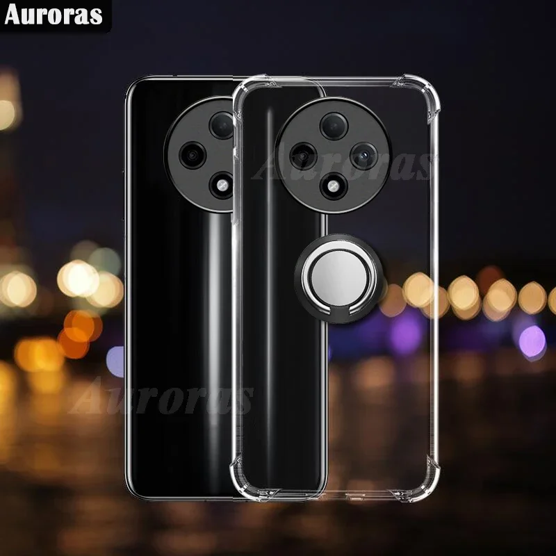 Auroras For OPPO Reno 12F 5G Case Adsorbable Ring Transparent Airbag Silicone Shell For OPPO Reno 12 Pro 5G Cover Fundas