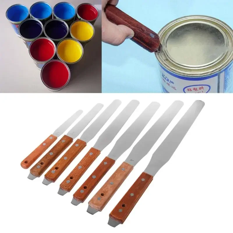 Stainless Steel Inking Paint Mixing Knife Draw Spatula Scrape Texture Scraper Construction Decoration Tools