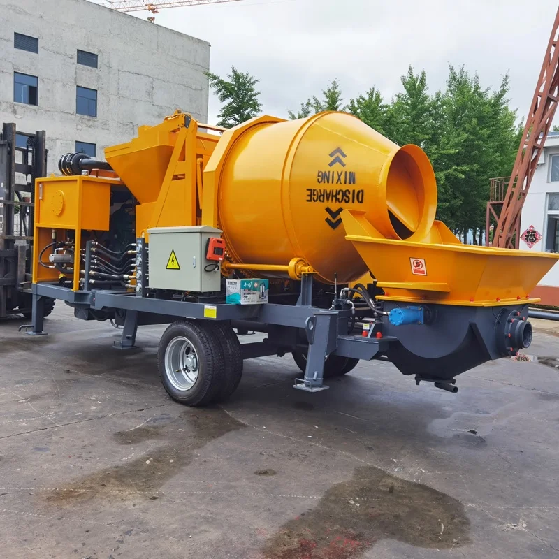 New Portable Concrete Pump and Concrete Mixers Diesel Concrete Mixer With Pump For House Building Use