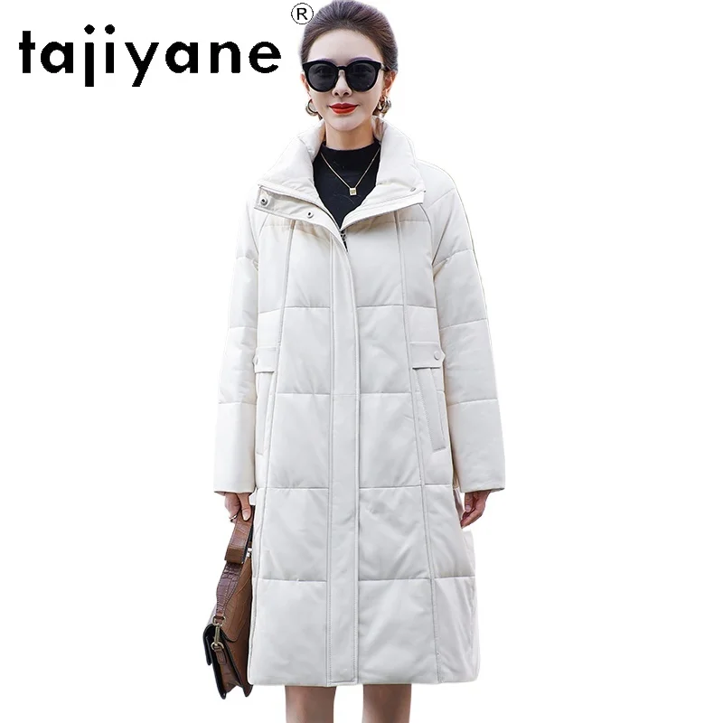 TAJIYANE 90% White Duck Down Coat Women Real Sheepskin Puffer Jacket Warm Genuine Leather Jacket Winter Clothes Woman 2025 신상아우터