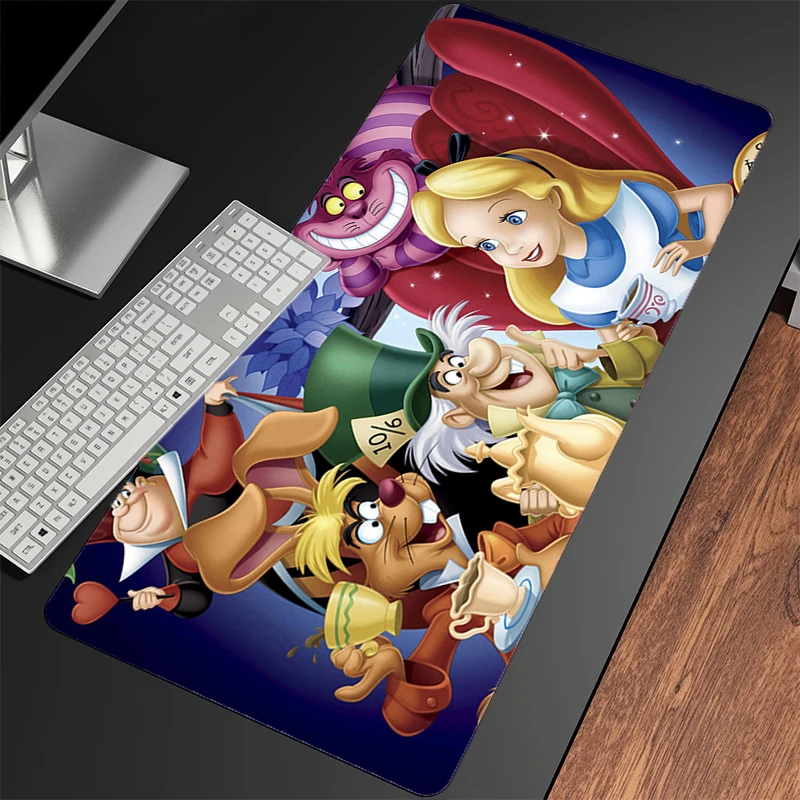 Tappetino per mouse Giocatori Computer Tappetino per mouse esteso Scrivania per laptop Tappetino per mouse Tastiera da gioco Gomma A-Alice nel Paese delle Meraviglie Tappeto durevole