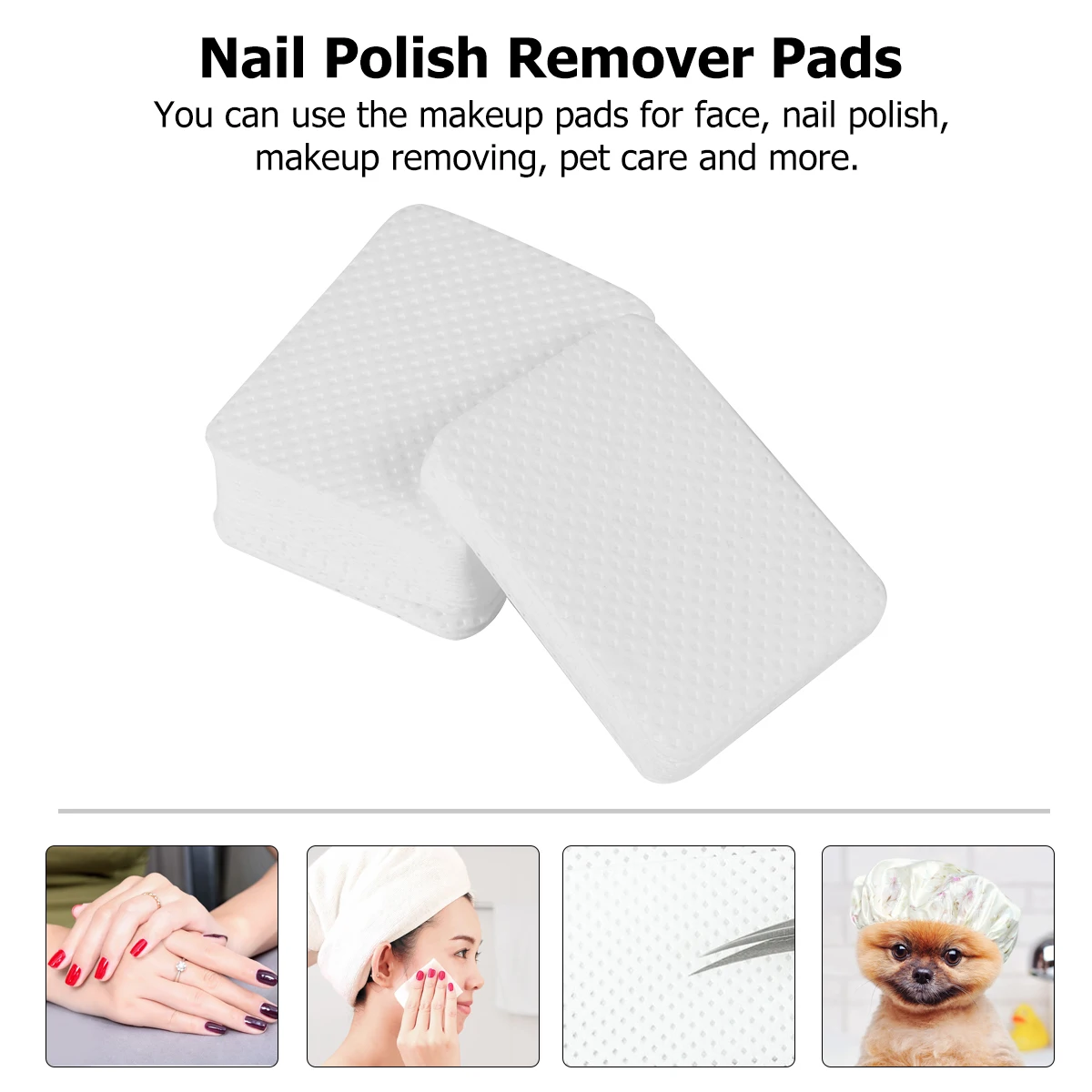 540Pcs Disposable Cotton Pads Soft Makeup Remover Nail Polish Facial Pads Portable for Daily Skin Care and Pet Care