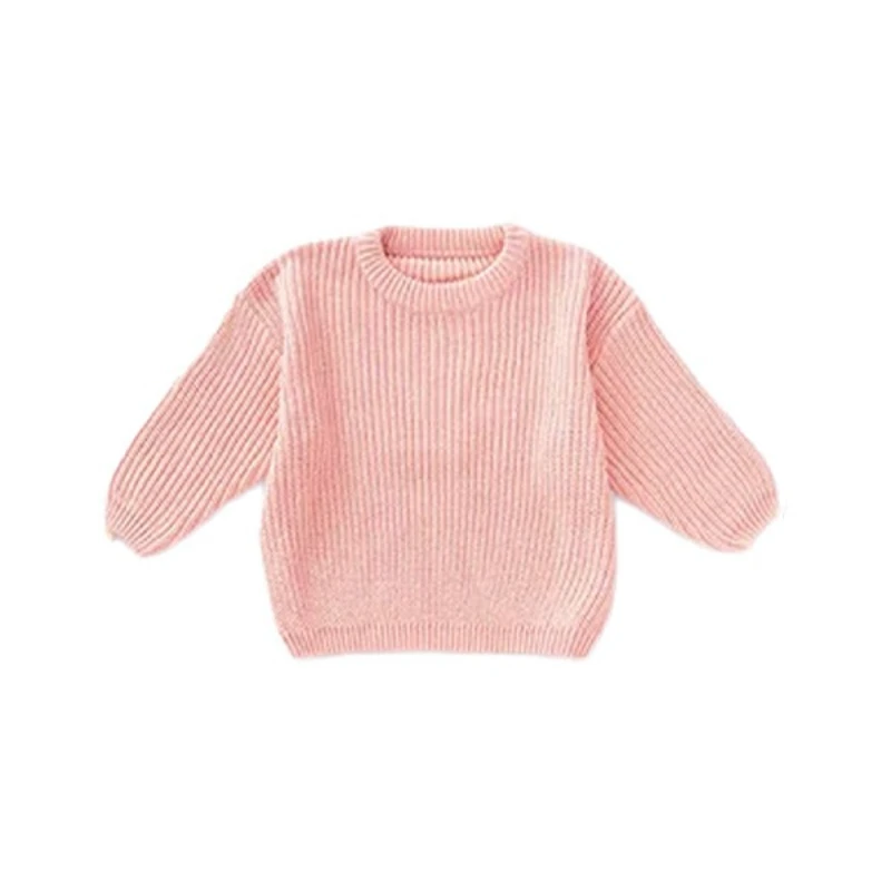 

Unisex Baby Spring Autumn Pure Cotton Sweater Solid Color Long-Sleeve Knit Top for Boys & Girls Cozy Sweater for Christmas