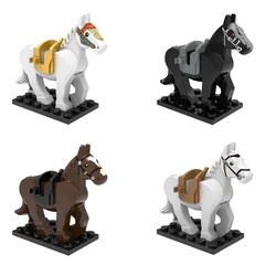 MOC Military War Horse Suitable For Mini-Figurines Building Blocks Accessories Boys Children's Toys Gift