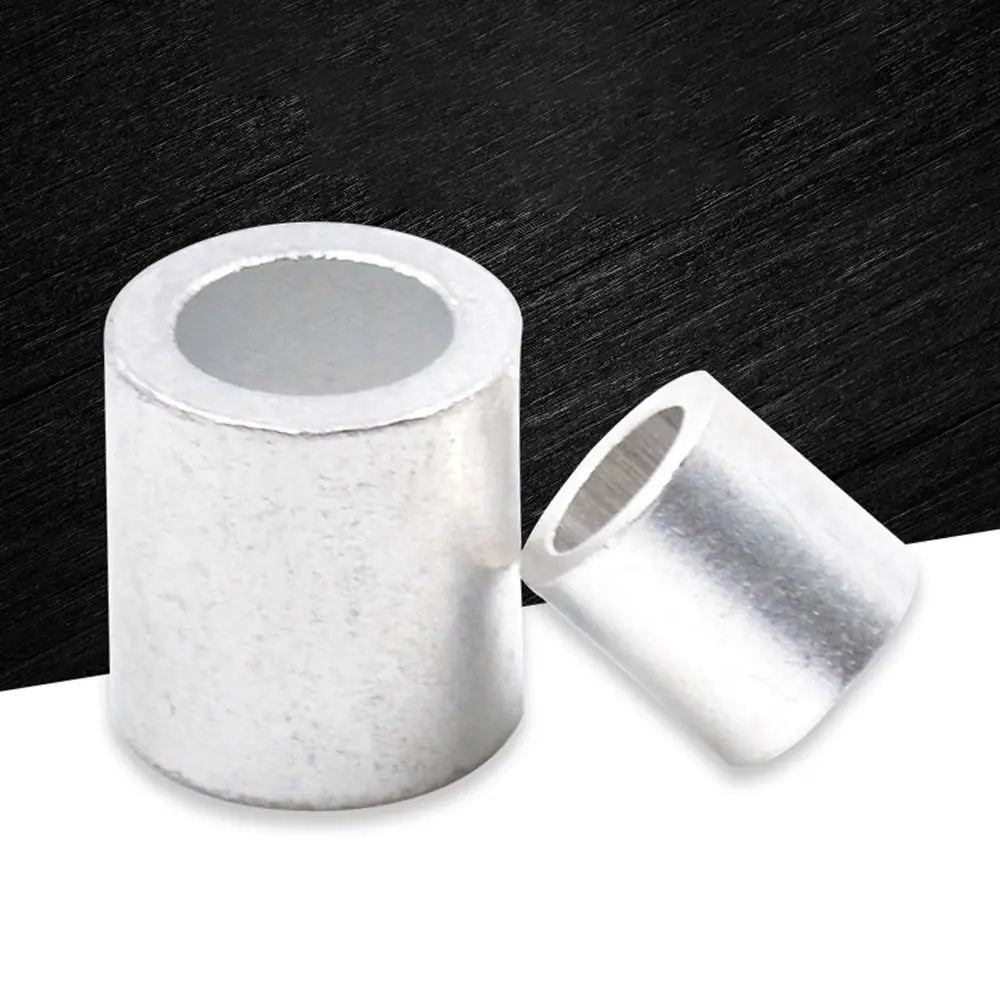 10-50Pcs New M1 to M12 Crimp Sleeve Fixing Clip Round Single Hole Cable Clip Hardware Aluminum Wire Ferrules Steel Wire Rope
