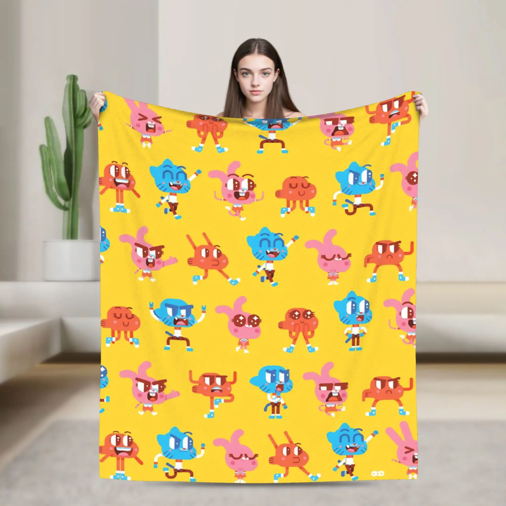 Anaise Gumballs Darwins Flannel Throw Blanket Amazings Gumballs Blankets for Home Office Warm Plush Thin Quilt