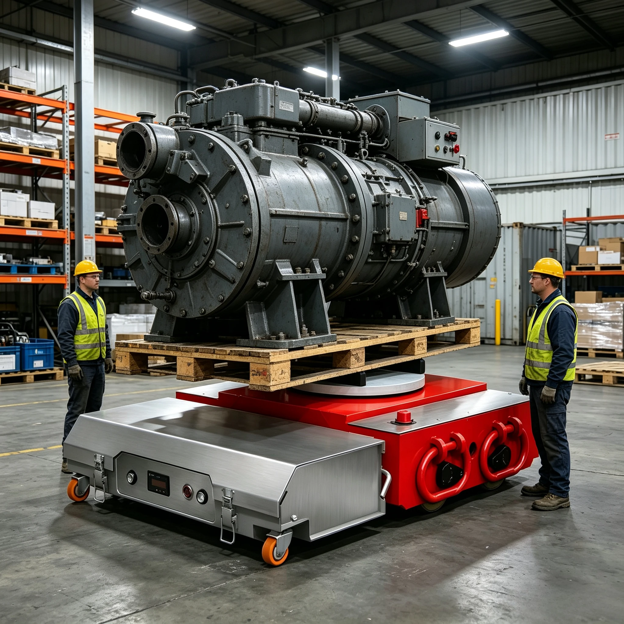 Warehouse Machine Moving Dolly Robust 60 Ton Remote Control Electric Tank Roller with Battery Powered Machinery Skates