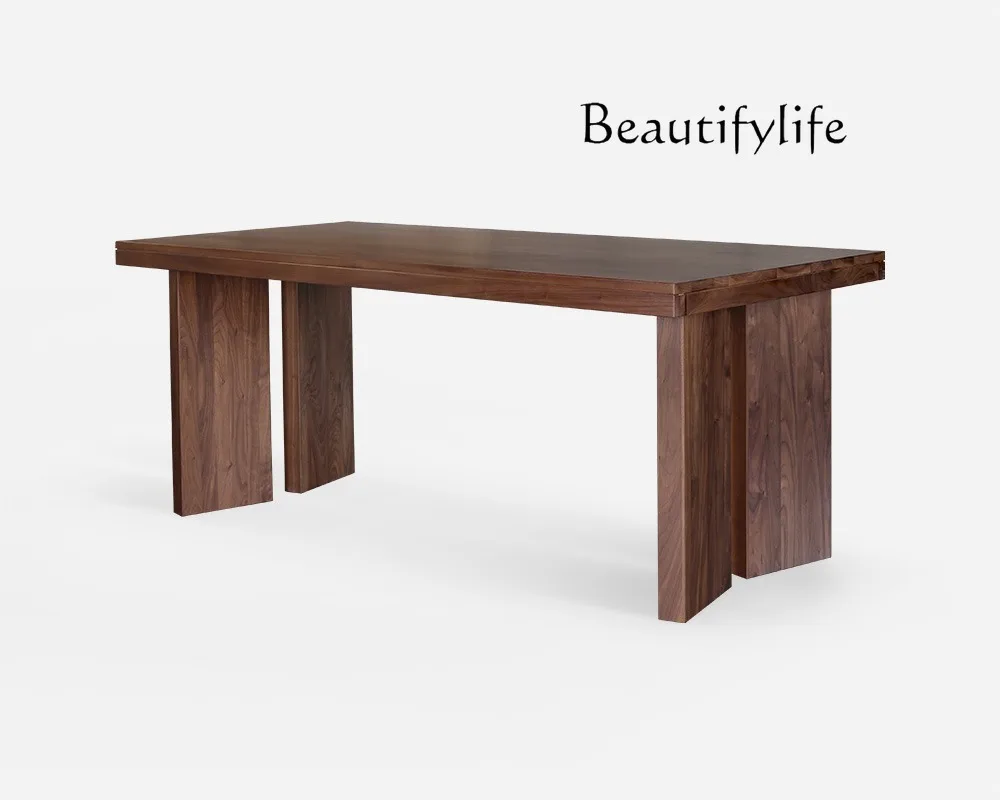 

Nordic Solid Wood Dining Table Modern Minimalist Table Household White Oak Wood Furniture Rectangular Dining Table