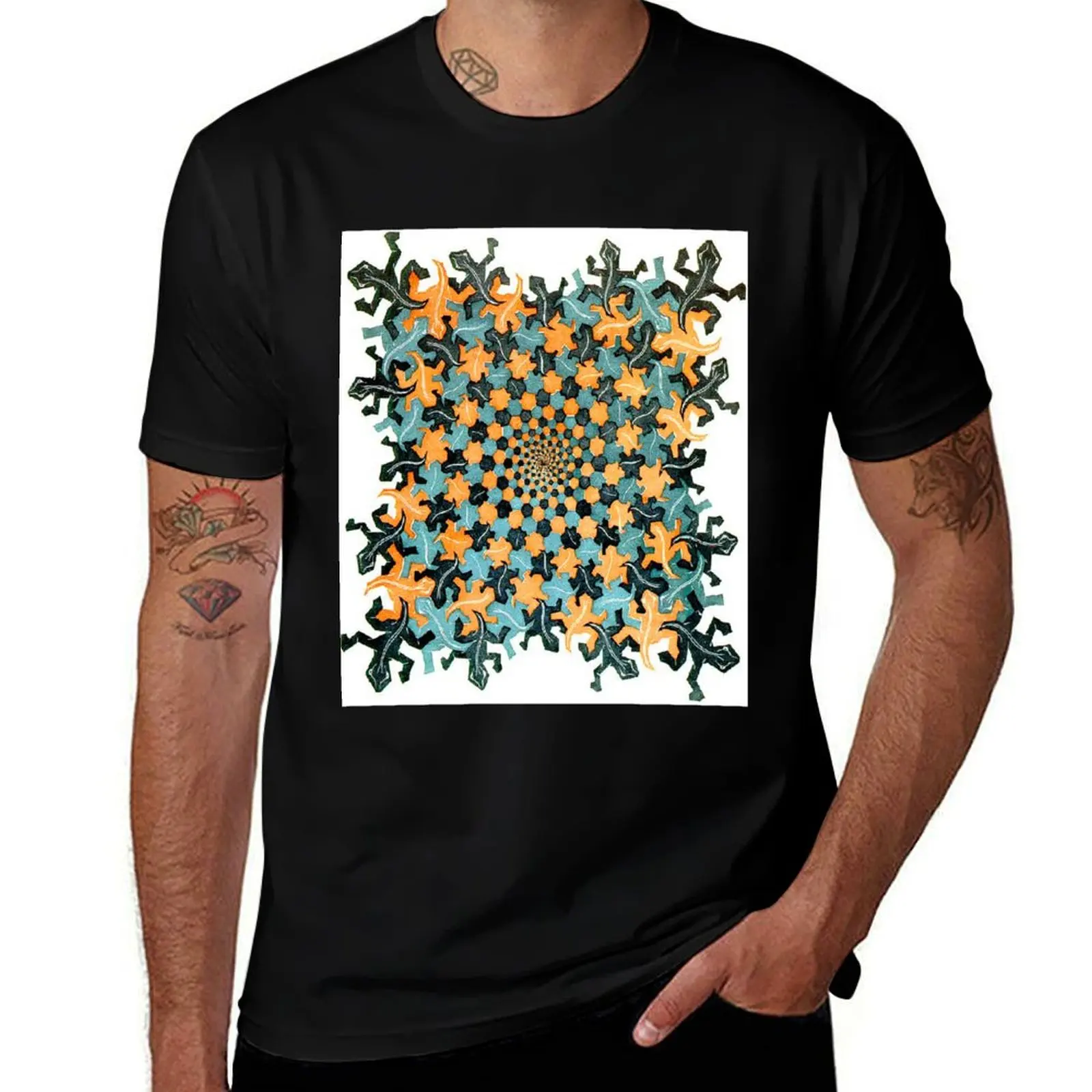 m c escher T-Shirt Anti-Fade Casual Tee Shirt