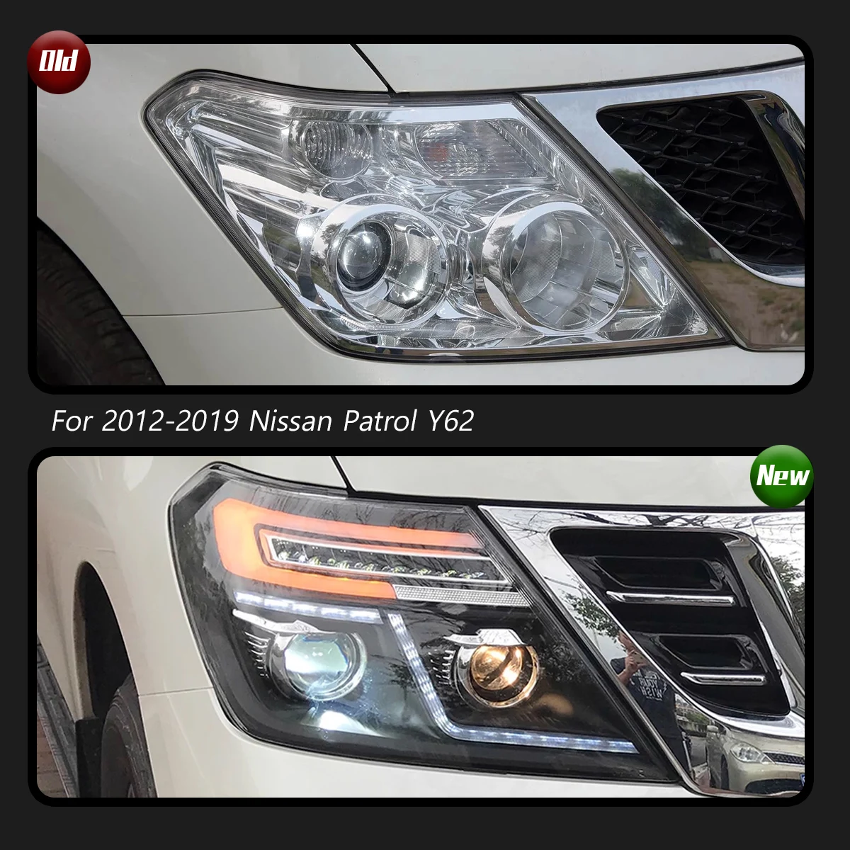 

TYPY новые светодиодные автомобильные фары для Nissan Patrol Y62, фары 2012-2019, сигналы, автоаксессуары, дневные ходовые огни