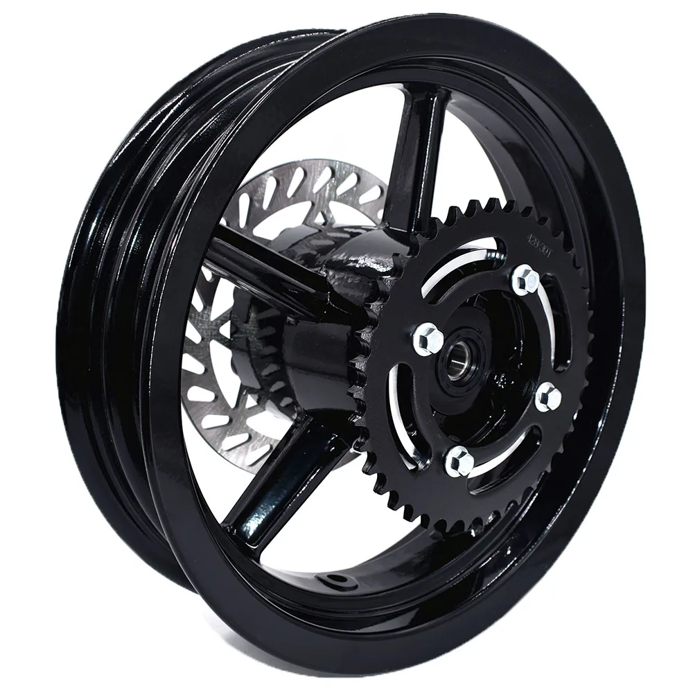 12 inch Front 2.50-12 and Rear 3.00-12 with Sprocket & Disc brake Rims Refitting for Dirt bike Pit Bike Vacuum Wheel