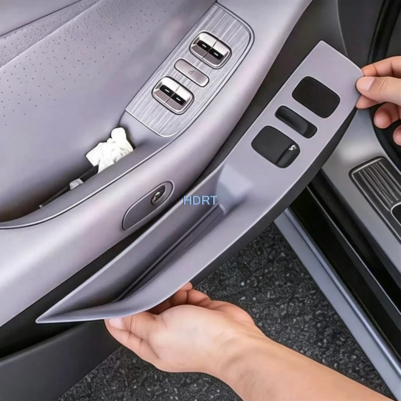 

For XPeng P7 + 2026 + Car Style Door Handle Storage Box Window Lift Switch Button Pad Container Organizer Tray Cover Accessories