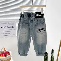 Jungen Baby Jeans Frühling und Herbst Kinder lässig einfache lange Hosen Kinder Frühling koreanische Hose