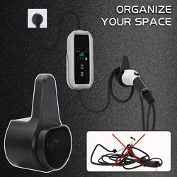 Charger Holder Wall-Mount Electric Vehicle Charging Cable Holder Holster Dock for Electric Cars Extra Protection Leading Wallbox