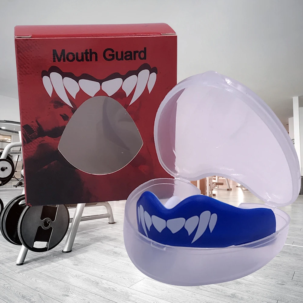 EVA Football Mouth Guard Portable Boxing Tooth Brace Protection Lightweight Ultrathin Buffering Effect for Lacrosse Martial Arts