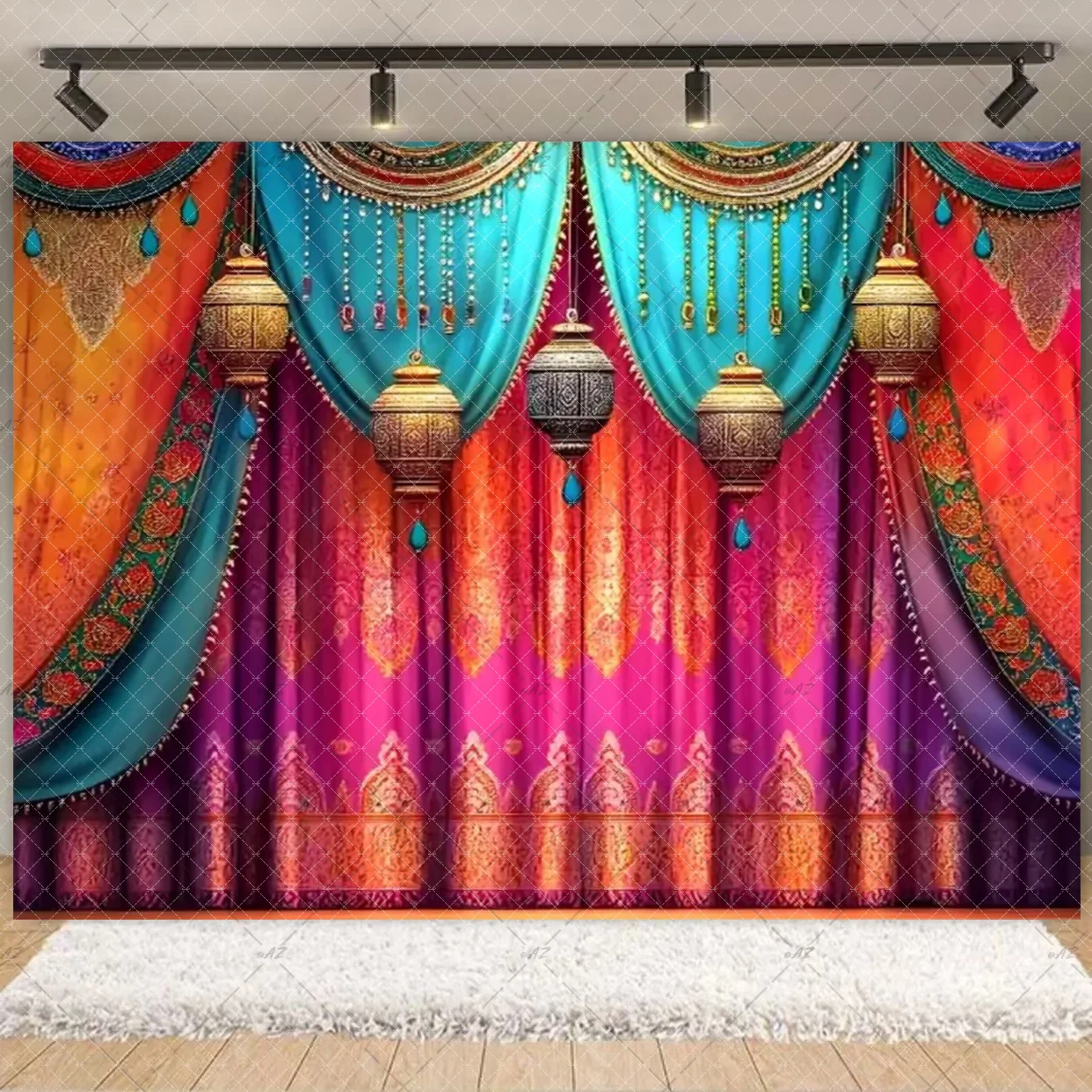 Tło z indyjskim świątynią, żyw – Home Decor Indonesia recenzja i cena