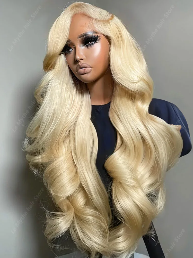 250 Density Body Wave 13x6 Honey Blonde 613 Lace Front Wig HD Transparent 30 40 Inch 13x4 Lace Frontal Wigs Human Hair Brazilian