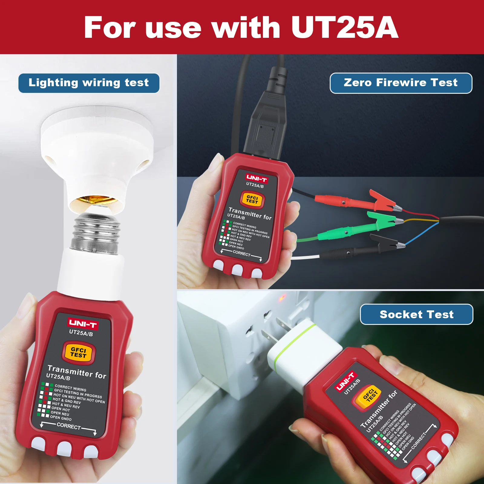 Kit di utensili manuali per cavo adattatore Tester Xin, Kit di accessori per cercatore di interruttori automatici Tester per cavi traccianti per circuiti XT-E23