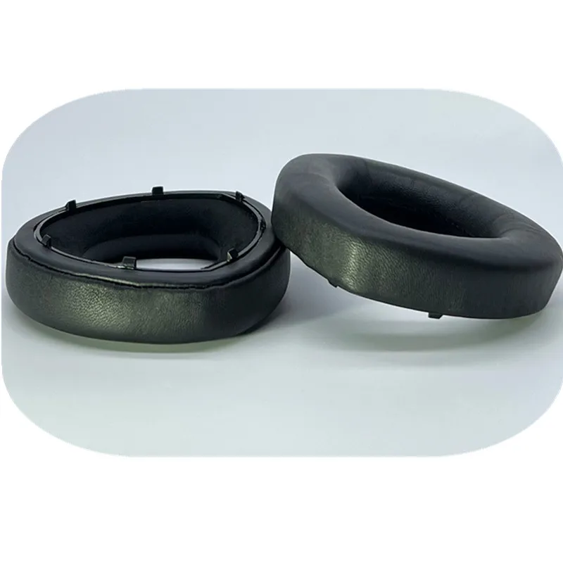 Copriorecchie in pelle di pecora per Sennheiser HD700 sostituzione delle cuffie 1 paio di cuscinetti per le orecchie della fascia auricolare cuscino in schiuma nero