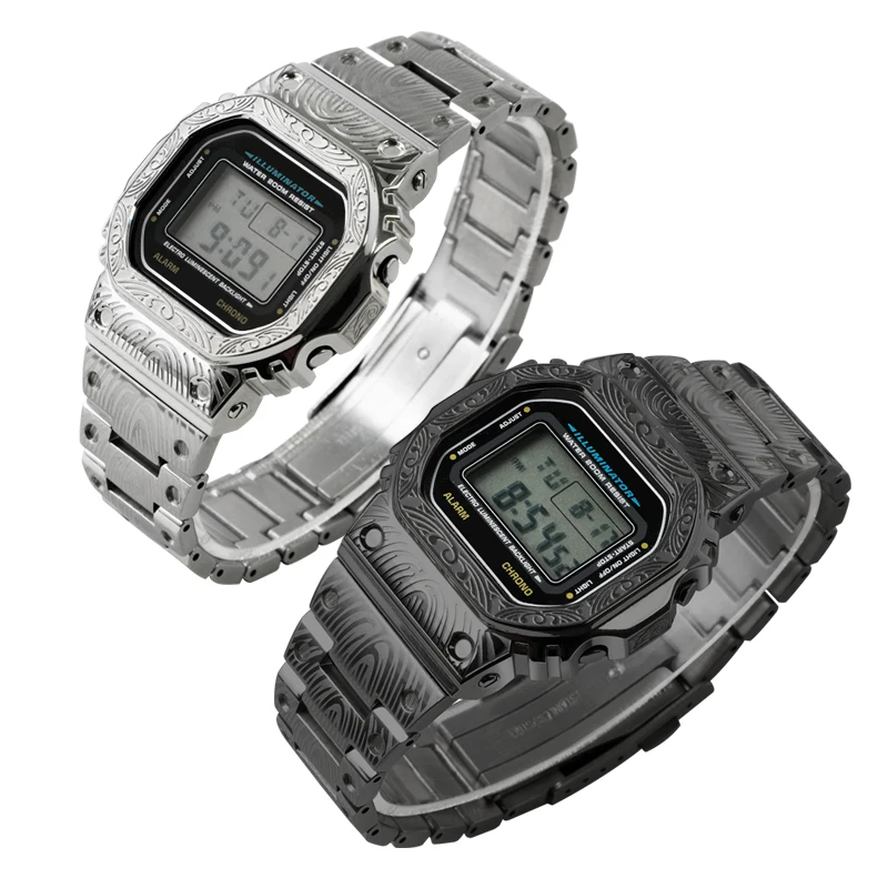 Metalen band horlogeband case bezel voor casio DW5600 mod kit retro stijl GW-M5610