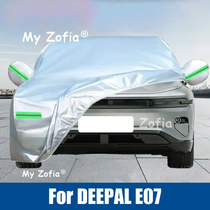 

Для DEEPAL E07 2025 2026: Полный чехол для автомобиля из ткани Оксфорд для защиты от солнца, УФ-излучения, дождя, снега и пыли. Аксессуары.