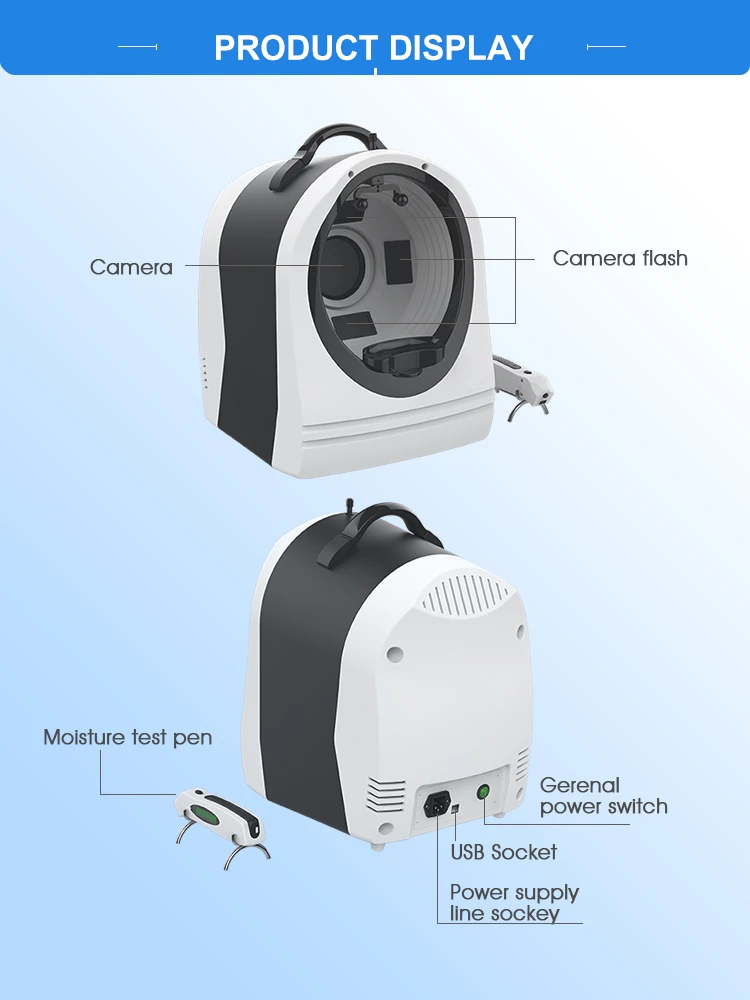 BECO Factory Price Face Skin Analyzer Machine Facial Tester Scanner Analysis Device