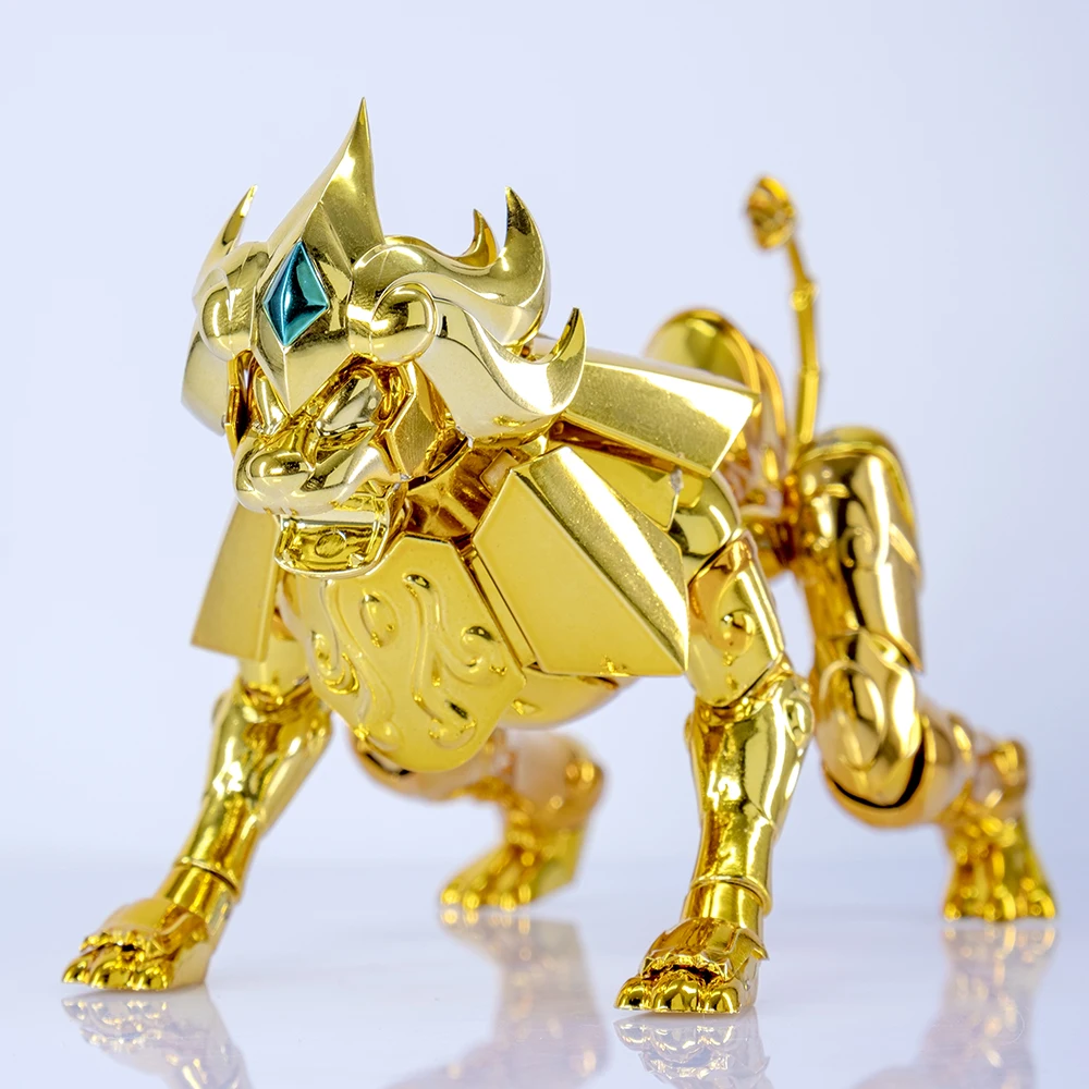 Saint Seiya Myth Cloth EX Leo Aiolia Totem/Objekt Gold CS Modell Ritter des Sternzeichens Anime Metallrüstung Actionfigur Spielzeug Geschenk