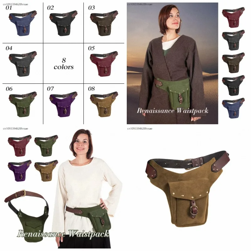 Medieval Waist Pouch Bag Portable Renaissance Vintage Archery Waist Pack Waist Belt Fanny Pack Purse Cosplay Props