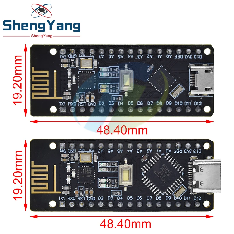 Imagem -06 - Tzt Rf-nano Placa Micro Usb sem Fio para Arduino Integrate V3.0 Atmega328p Qfn32 5v 16m Ch340 Nrf24l01 2.4g