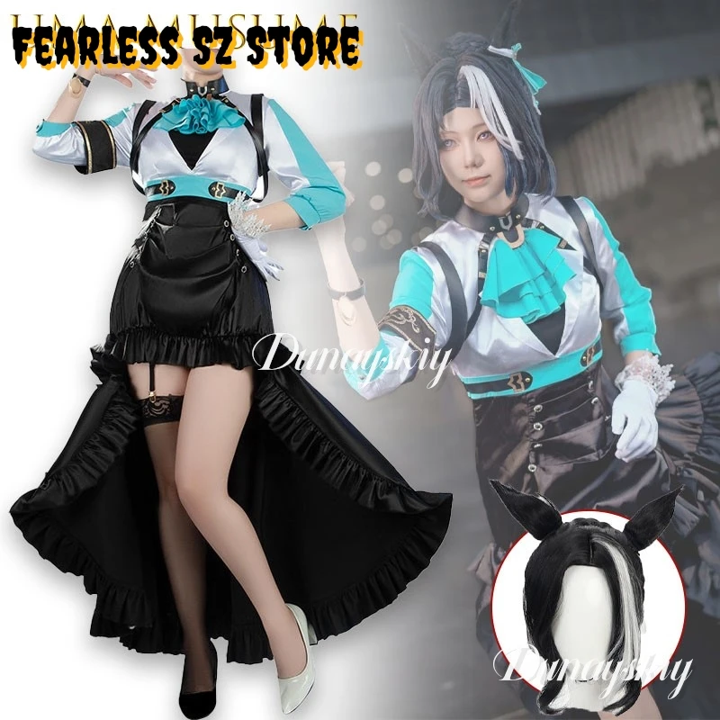 

Uma Musume Mebuki Takane Racing Костюм Косплей Костюм Полный комплект Аниме Игровой персонаж Ролевая игра Наряд для женщин Хэллоуин תח Malamת