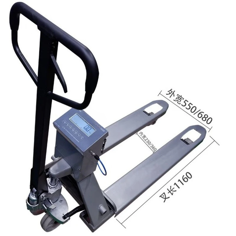 

Truck Land Cattle Manual Hydraulic Weighing Intrinsically Safe Forklift Pallet Truck 3T Pound Scale