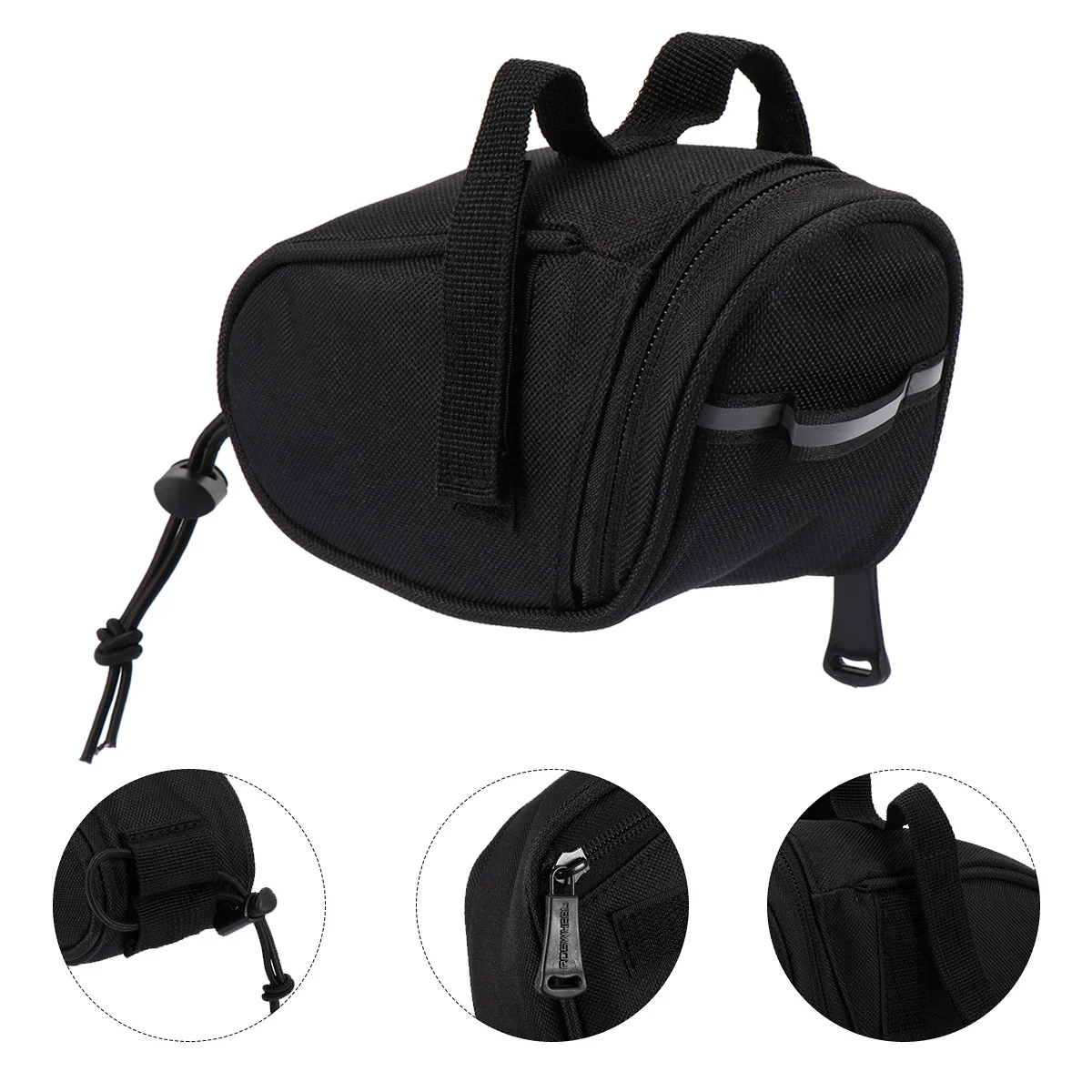 

Cycling Storage Bag Black Waterproof Bike Rear Seat Bag for Phone Keys Tools Quick Release Mount Bike Luggage Accessories