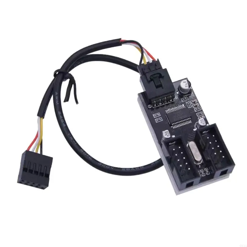 Q84a expanda seus recursos USB 9pin multiplicador cabeçalho placas 9pin 9pin splitter USB SPLITTER EASO Gerenciamento