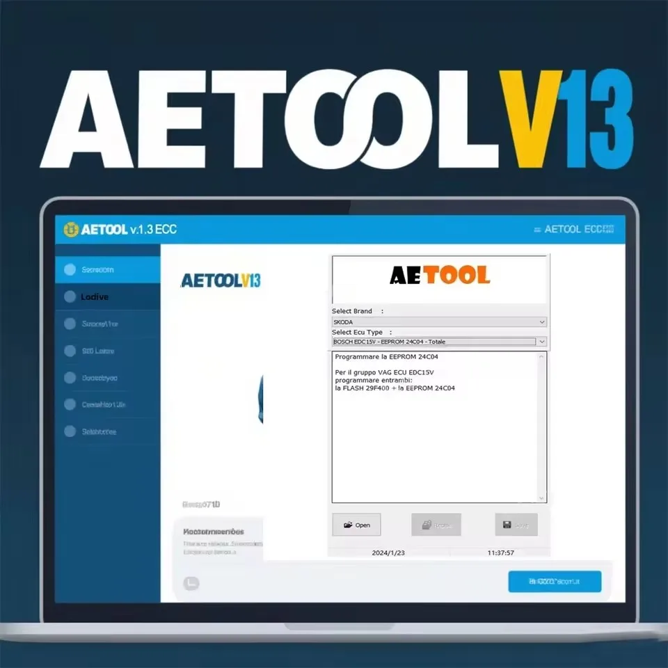 2025 AETOOL V1.3 ECU 디코딩 이모빌라이저 EEPROM 오프 IMMO 리무버 V1.3 ECU 덤프 PIN 계산 버진/IMMO 제거 도구