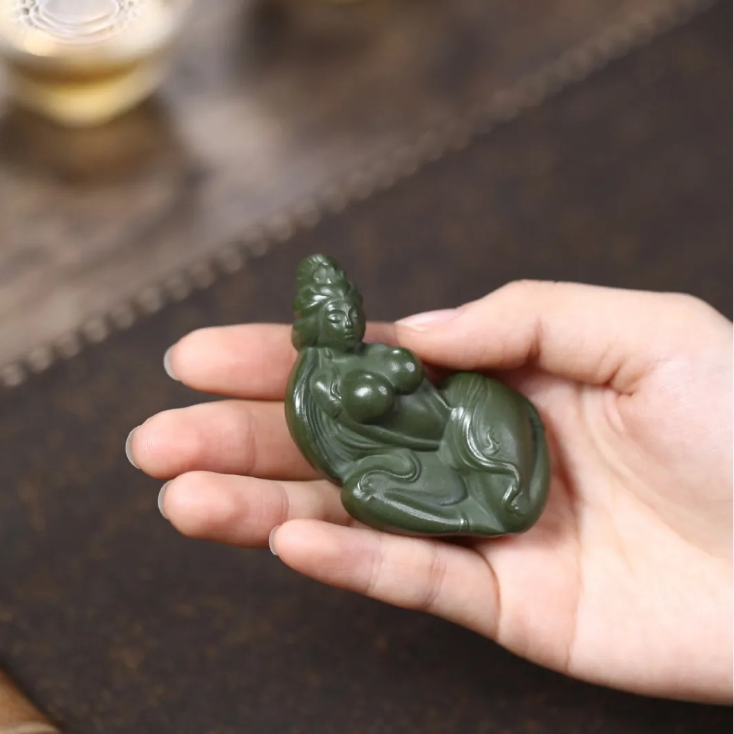 Clay Beauty Pet, Yixing Original Ore Purple Clay, Handmade, Suitable For Cultivation, Ceremony, Home Decorative Item, Tea Orname