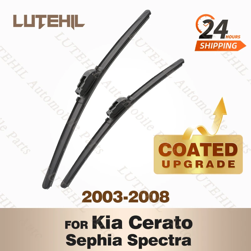 

LUTEHIL's Silicone Front Wiper Set For Kia Cerato Sephia Spectra 2003 - 2008 2004 2005 2006 coated windshield wiper blade 24"16"