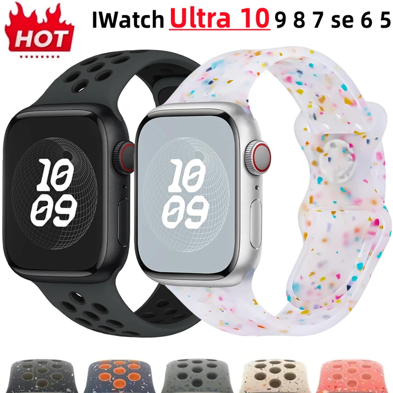 

Strap For Apple Watch Band 46mm 44mm 45mm 41 40mm 49mm 38 42mm correa Breathable bracelet iwatch series Ultra 11 10 9 8 SE 7 6 5