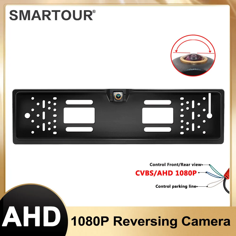 

Smartour AHD 1080P Car Rear View Camera Waterproof EU European License Plate Frame Parktronic Reverse Night Vision Backup Camera