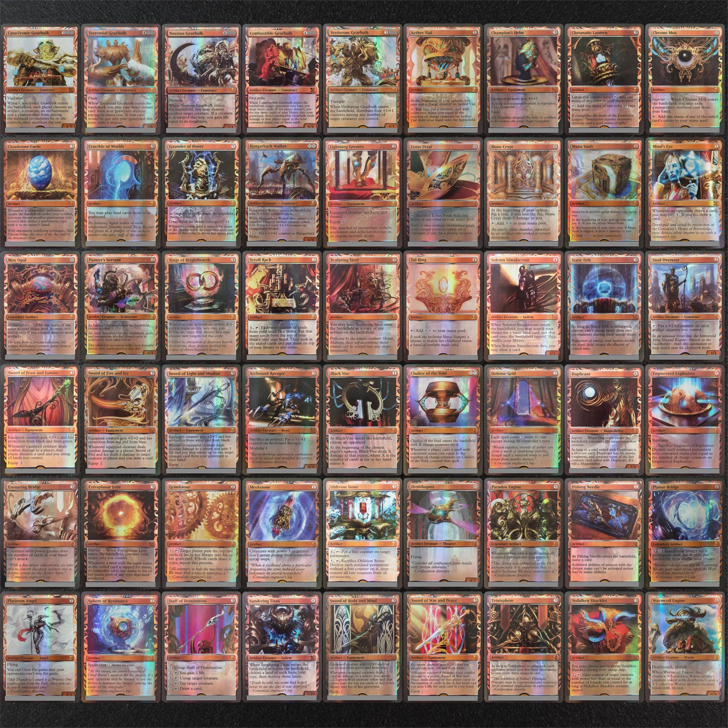 MPS TCG Proxy Magische Karten: Schwert des Festes und der Hunger, Platin-Engel, Kelch des Leeres, Trinisphäre, Schwert des Feuers und des Eises