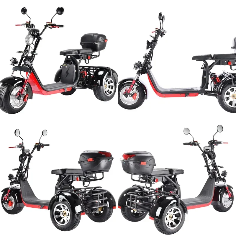 STROVAN High Quality Model CP-3.0 Single Bar Electric Tricycles 2000W 12AH/20AH/40AH Double Battery Citycoco Adults
