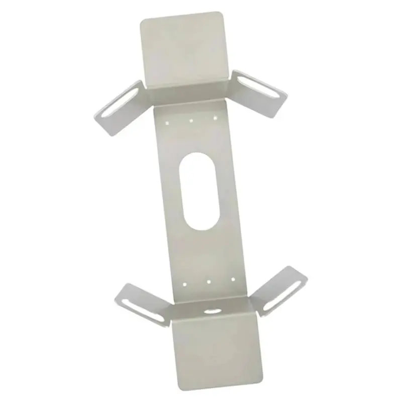 AT63-Garden Wall Stand Garden Hose Hanger Iron Hose Reel Detachable Water Pipe Hook For Outdoor White