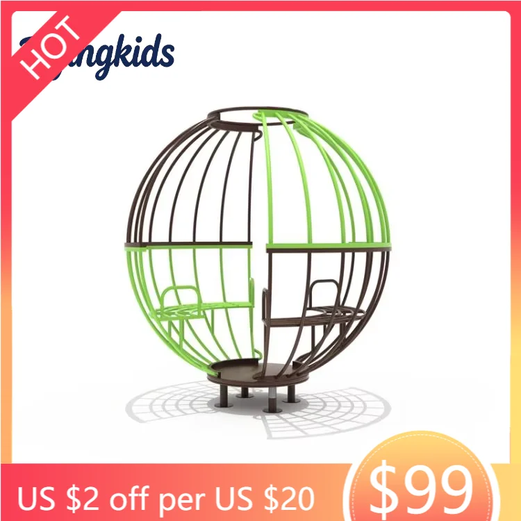 Steel Outdoor Kids Rotating Globe Amusement Park Carnival Arcade Games