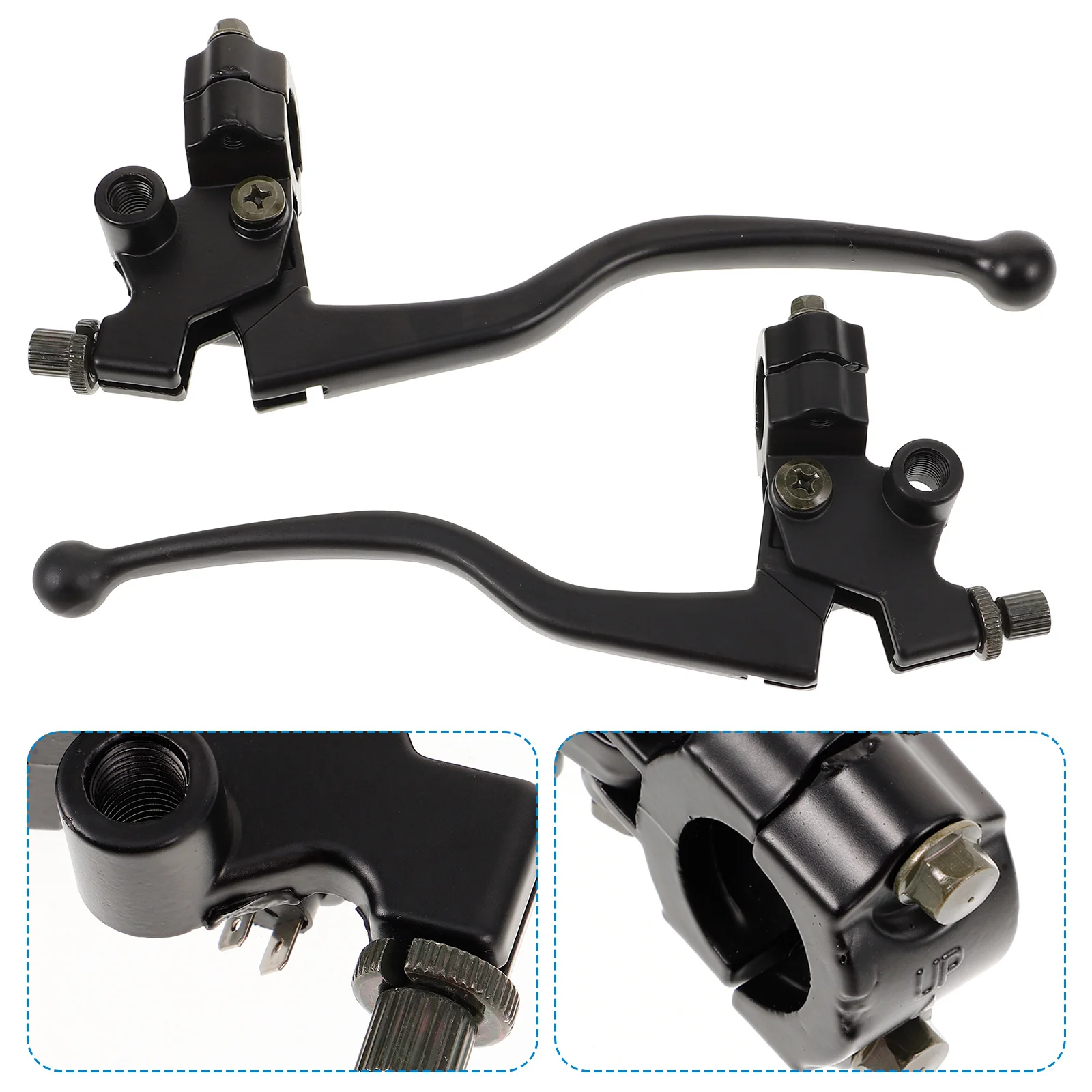 

1Set Durable Motorcycle Brake Clutch Lever Handle Easy Install Enhance Riding Experience Clutch and Brake Lever Set