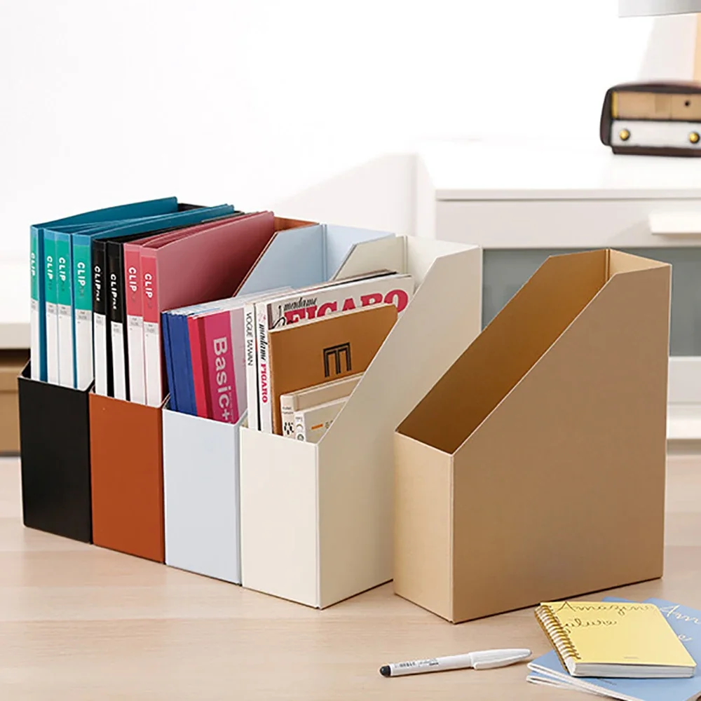 منظم تخزين من الورق المقوى الصلب الملون ، صندوق ملفات مكتبي ، حامل مجلة ، تخفيضات كبيرة ، بيع بالجملة