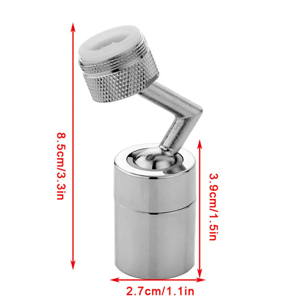 720 degrees Rotating Water Tap Kitchen Laundry Room Adjustable Splash Proof Metal Water Faucet Type 1