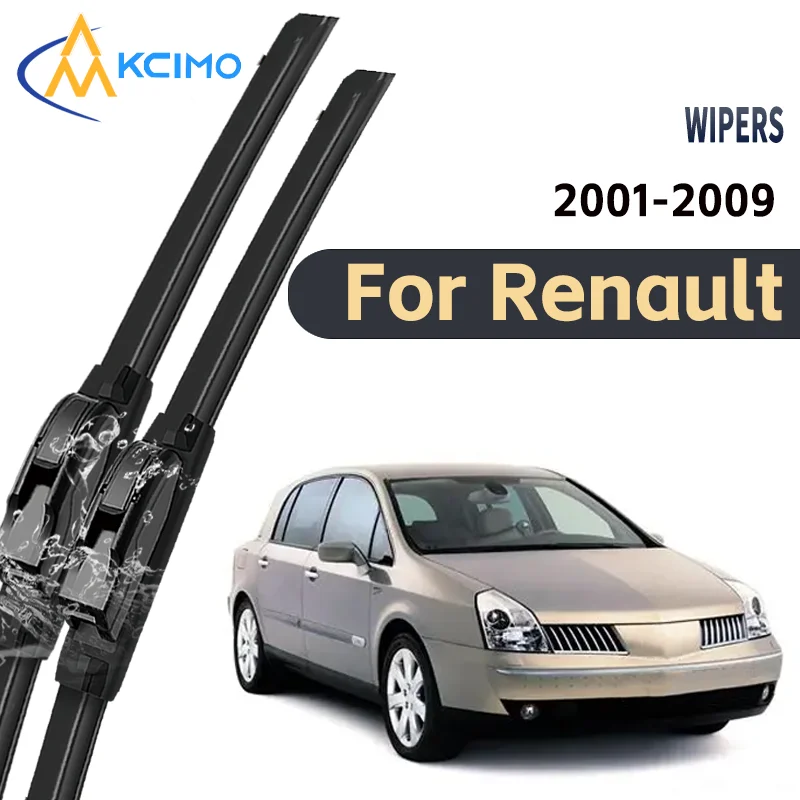 

All-Weather Windshield Wiper Blades For Renault Vel Satis 01-09 Beam Wiper Arm Streak Free Auto Accessories Front Window Care