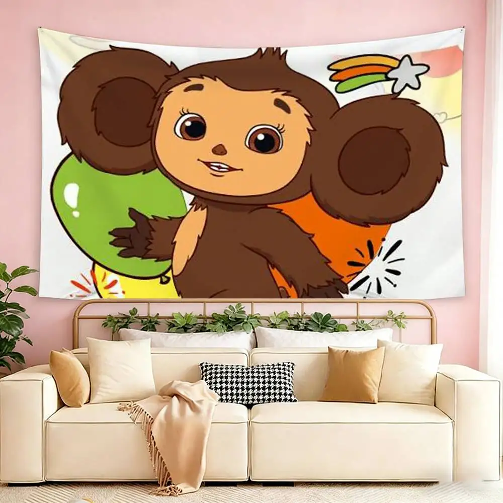 Cartoon C-Cheburashka-es   Flags Wall Hanging Tapestry Outdoor Garage Room Decorative flag Background Blanket
